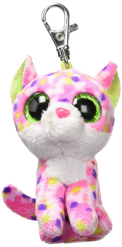 Игрушка Мягкая Рысь Buckwheat розовая Брелок 8 см  36634