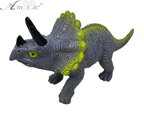 Іграшка силіконова антистрес, Динозавр сірий з гривою 12см  12000