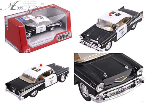 Машинка Kinsmart Chevrolet Bel Air Police 1957 рік  KT5323W фото 2