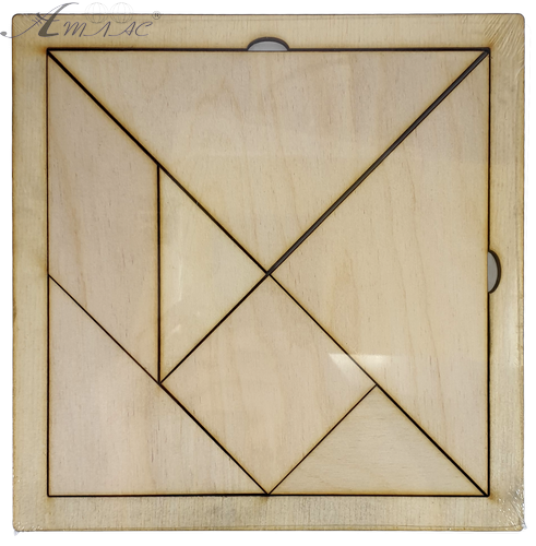 Танграм з фанери 16 х 16 см  AS-7114 