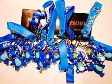 Брелок Стіч мікс із силіконовим браслетом 6 см  12195