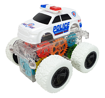 Іграшка Машинка Джип Police Білий інерційний 9 см  401-08