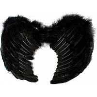 Игрушка Крылья Ангела Черные карнавальные ПЕРО 45х34см  03789