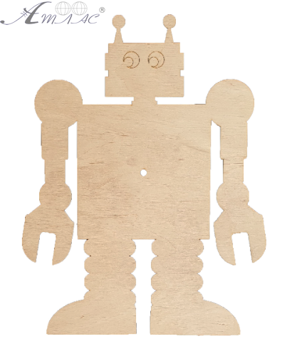 Основа для годинника з фанери 4 мм № 29 Робот 31*40см AS-4872 Основа для годинника з фанери 4 мм № 29 Робот 31*40см AS-4872