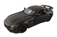 Машинка Автопром Mercedes-Benz AMG чорна матова метал інерційна 14см  7845