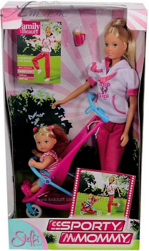 Кукла с ребенком в коляске Simba 5733076