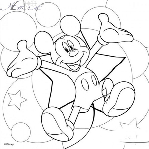 Полотно з контуром Міккі Маус - 2 на підрамнику 25 х 25 см 950735 Полотно з контуром Міккі Маус - 2 на підрамнику 25 х 25 см 950735