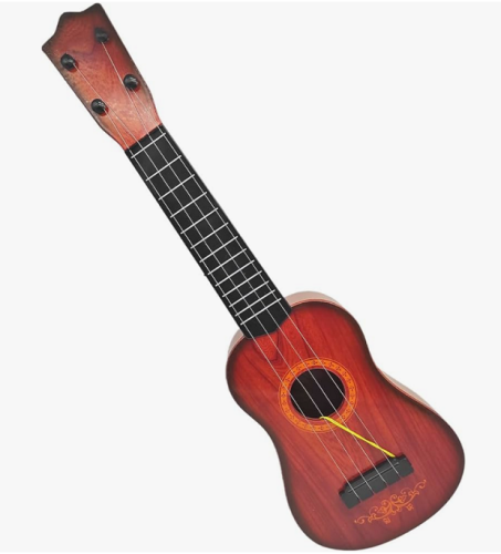 Игрушка Гитара мини копия, 4струны 53 см в чехле  200В3-4