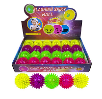 Іграшка М'ячик 6,4 см з шипами масажний, світиться  14596