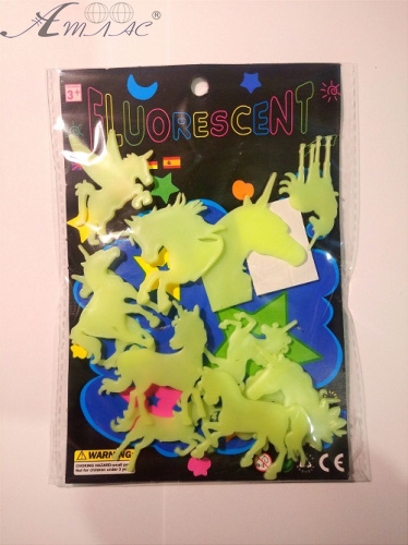 Іграшка Наклейки Світлячок Єдинороги світлонакопичувальні в пакеті  805