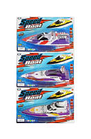 Игрушка Катер на батарейках 28 см в блистере   3815/3816/3819