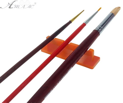 Подставка под три кисточки, оранжевый пластик AS-0063 фото 2