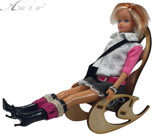 Мебель для кукол типа Барби - Кресло-качалка 12.5 х 7 х 16 см AS-4021, F-0209 фото 2 Мебель для кукол типа Барби - Кресло-качалка 12.5 х 7 х 16 см AS-4021, F-0209 фото 2