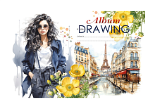 Альбом для рисования А4 40 листов скоба МД Девушка  24132