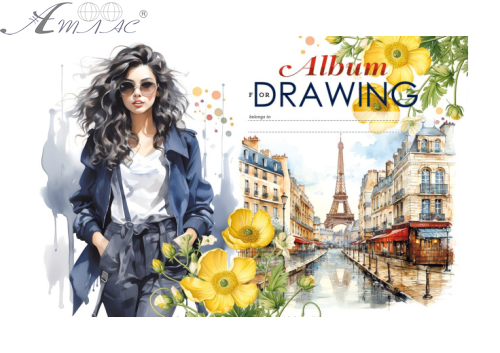 Альбом для малювання А4 40 аркушів скоба МД Дівчина  24132