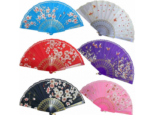 Игрушка Веер ручной складной из ткани цвет микс  23 см  02064 фото 2