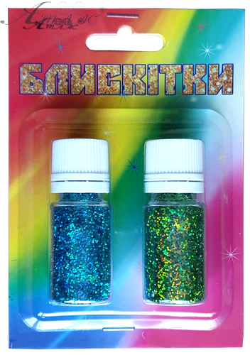 Блестки (Глиттер) Набор № 28 - 7 гр ( 2 шт ) - Бирюза Гол + Зеленый светлый Гол AS-2228, А-998 фото 2 Блестки (Глиттер) Набор № 28 - 7 гр ( 2 шт ) - Бирюза Гол + Зеленый светлый Гол AS-2228, А-998 фото 2