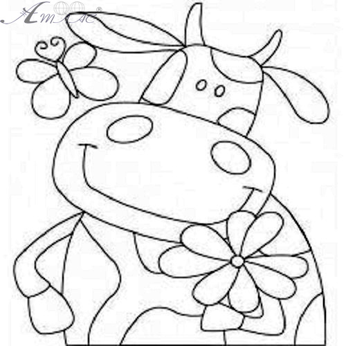 Полотно з контуром Корівка на підрамнику 30 х 30 см 950400 Полотно з контуром Корівка на підрамнику 30 х 30 см 950400