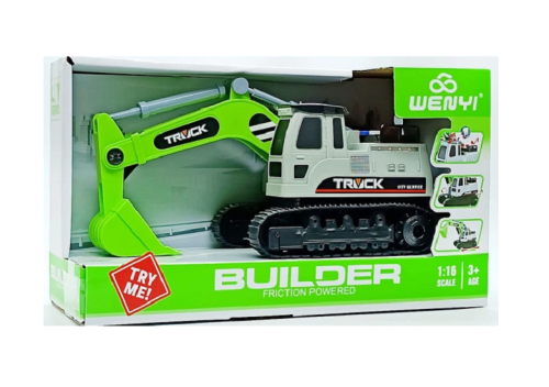 Игрушка Экскаватор Зеленый свет и звук 28см в коробке  WY450В фото 2