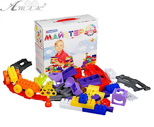 Іграшка Пластикова Конструктор Майстер-1К залізниця 56 деталей 5208