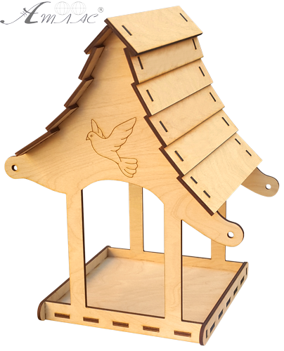 Годівничка фарбована № 10/1 морилка під лаком 22 х 19 х 27 см AS-4311