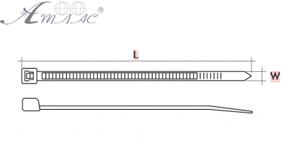 Стяжка кабельная 2,5х150мм Белая одноразовая хомут 100шт  CT3X150-W  1/230 фото 2