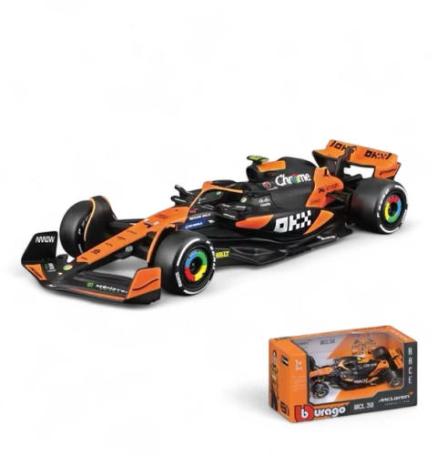 Машинка Bburago F1 McLaren MCL38 гоночный болид 13см  18-38214 фото 2