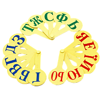 Веер Украинских букв, желтый пластик AS-0003, К-7374