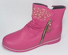 Ботинки Высокие GFB розовые с камнями р.33-37 3317-4