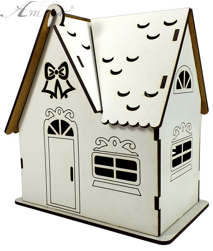 Будинок № 10 скринька з відкидним дахом, з МДФ 17 х 10 х 19 см AS-6246, М-2083 Будинок № 10 скринька з відкидним дахом, з МДФ 17 х 10 х 19 см AS-6246, М-2083