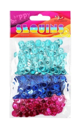 Пайетки Круглые 10 мм 3в1 цветные 15 грамм 160390