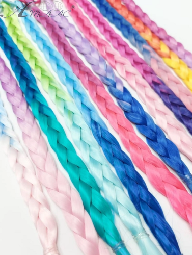 Іграшка Косичка плетені яскраві 40 см на гумці  10441