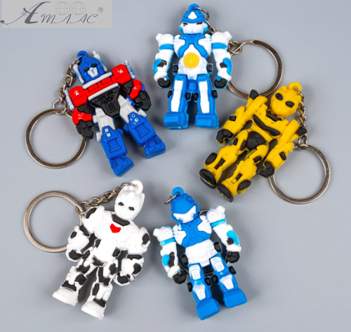 Брелок Робот Трансформер мікс гумовий 6 см  25-2-90