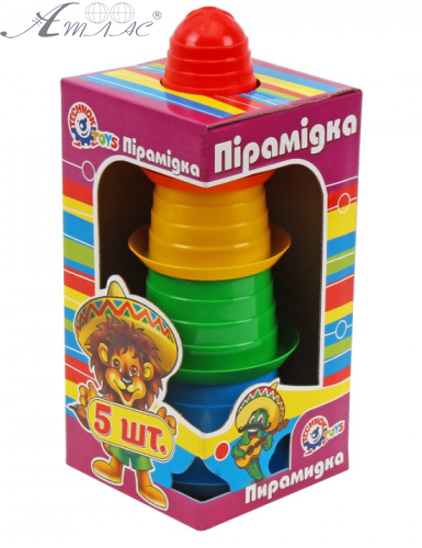 Іграшка Піраміда пластикова Самбреро 1 11 х 27 см з пасочок  2681