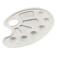 Палитра овальная № 1 супер-белая 23 х 17,5 см  AS-0018