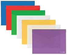 Папка на кнопке А5 Economix цвет микс  31316