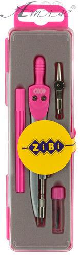 Готовальня 4 предмета Zibi малиновая ZB.5303BS-10 