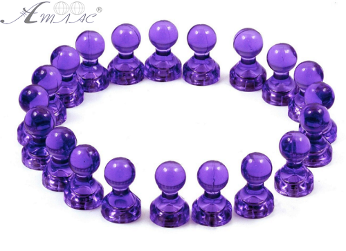 Магніт неодимимовий Пішак прозорий для дошки 16х11мм 1шт Фіолетовий  05300 фото 2