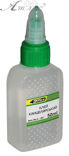 Клей силикатный канцелярский 4Office 50 мл, евро-колпачок 4-397 Клей силикатный канцелярский 4Office 50 мл, евро-колпачок 4-397