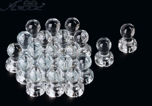 Магнит неодимимовый Пешка прозрачный для доски 16х11мм 1шт Белый  01562