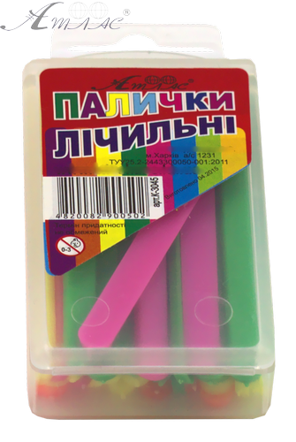 Палички рахункові в коробочці, яскраві 6см  AS-0033 фото 2