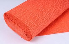 Бумага гофрированная Фантазия ярко-оранжевая 55% 26,4 г (50 х 200 см)  80,24/10 