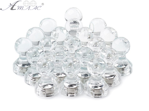 Магнит неодимимовый Пешка прозрачный для доски 16х11мм 1шт Белый  01562 фото 2