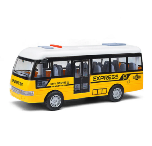 Игрушка Автобус со светом и звуком инерционный 19 см  YM9907F фото 3