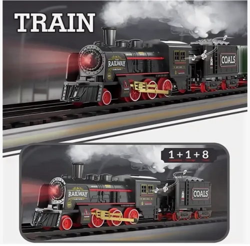 Игрушка Железная дорога свет, звук 10 элементов 78 см  652-Х1  фото 2