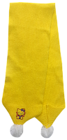 Шарф в'язаний жовтий з бубонцями 13371