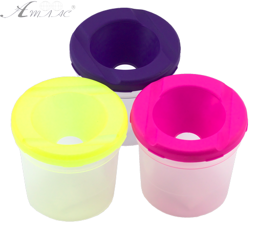 Стакан-непроливайка 7,6 х 7,6 х 7,6 см пластиковий AS-0021