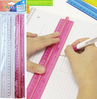 Линейка с ручкой 30 см цветная  03548 