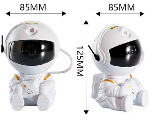 Ночник-проектор Космонавт лазер 12 см с пультом  13842 фото 2