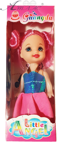 Игрушка Кукла 10см Little Angel с розовыми волосами  23-495